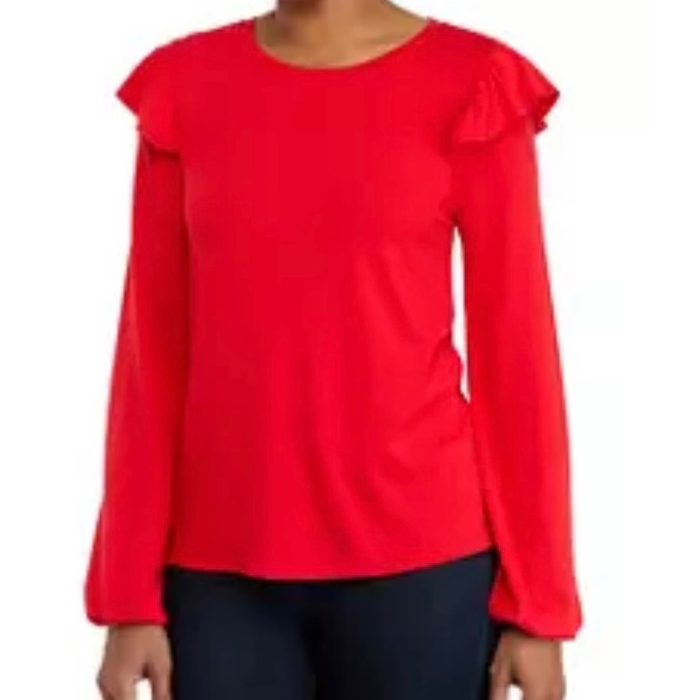 Women’s Red Ruffle Sleeve Size 3X